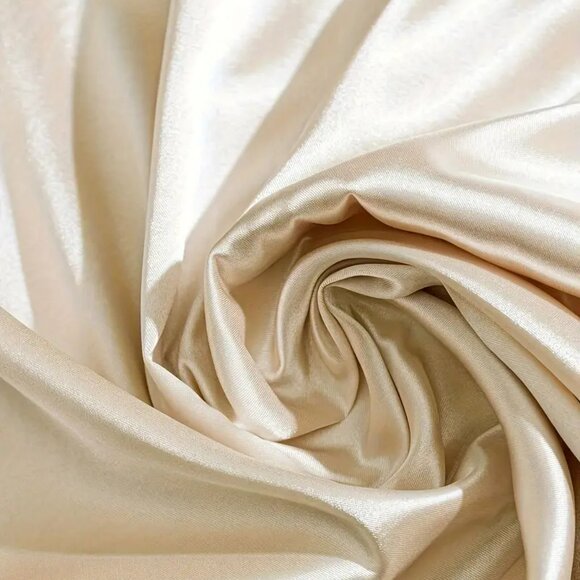 NEW! HIGH WAIST IVORY SATIN MAXI SKIRT SZ L - Picture 3 of 5